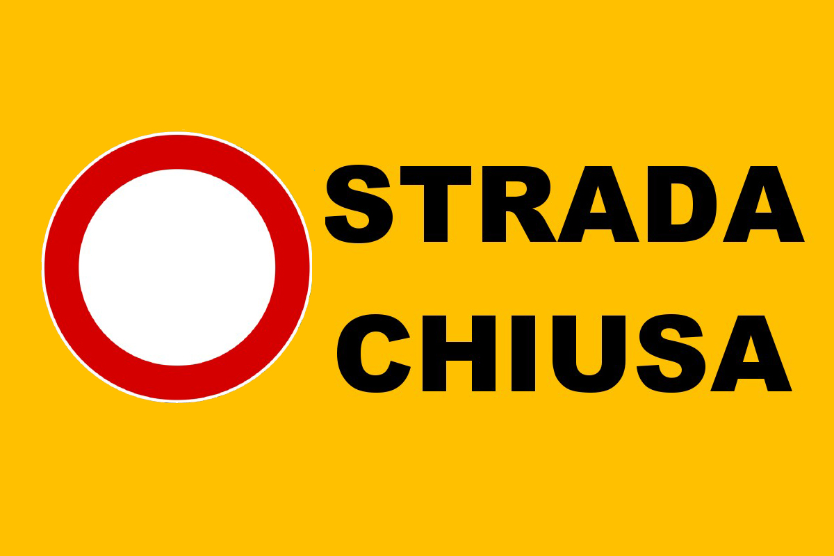 Chiusura della strada per Pian dei Buoi