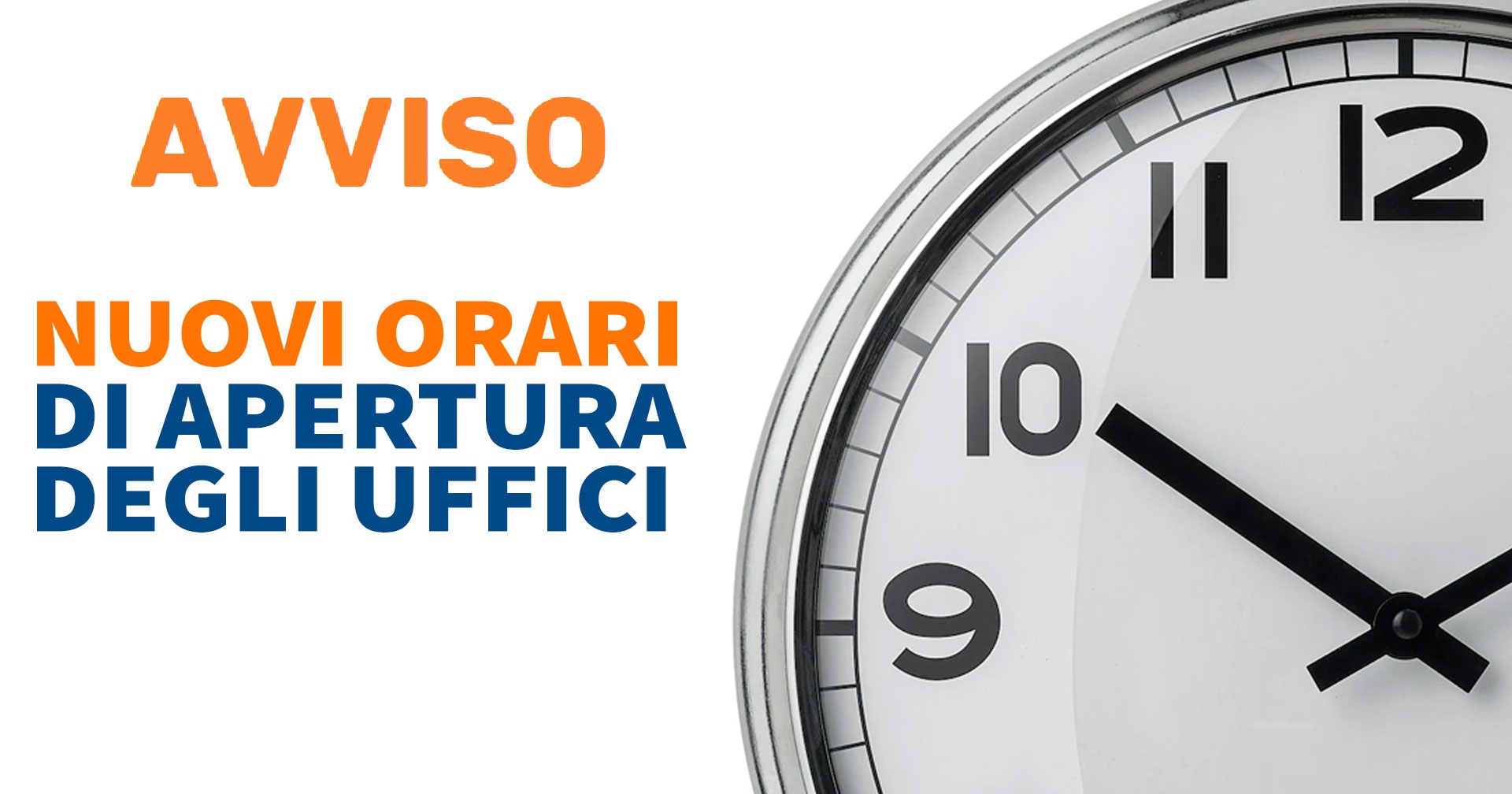 Nuovi orari di apertura degli uffici comunali dal 01.03.2024